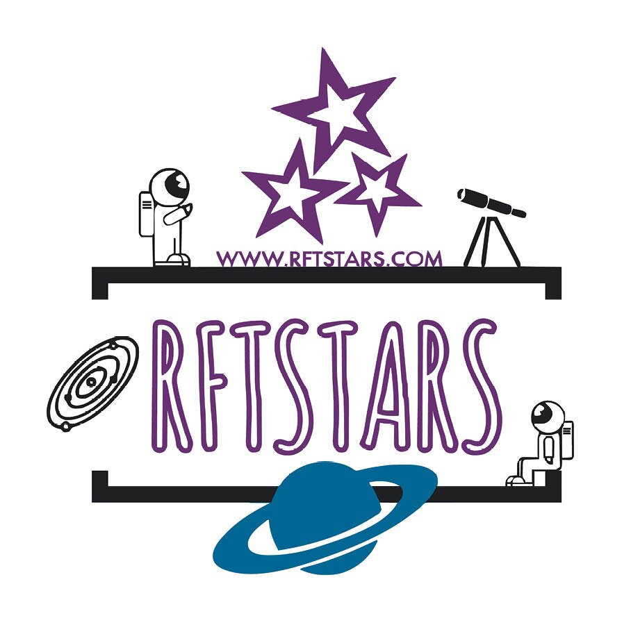 El logotipo de la organización Reach por the Stars.
