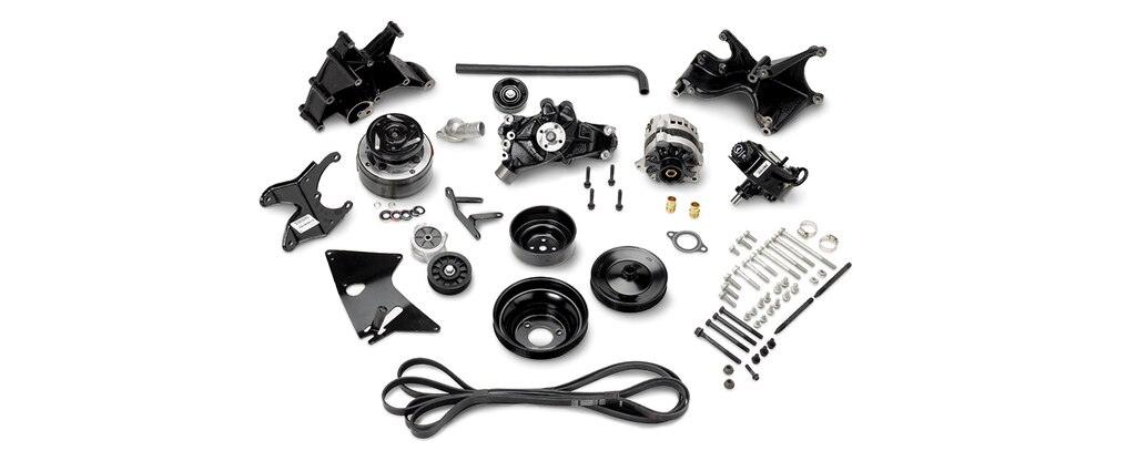 Sistema de correa de transmisión de serpentina para bloque grande Chevrolet Performance, con aire acondicionado, núm. de parte 19366895
