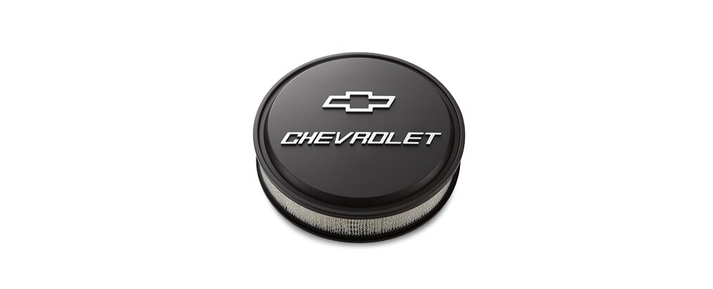 Filtro de aire con diseño discreto y corbatín Chevrolet de bloque pequeño Chevrolet Performance, N.° de parte 19351805