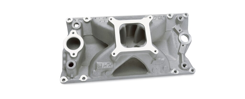 Colector de admisión de bloque pequeño Chevrolet Performance para diseño de cabezal Vortec para TBI, número de parte 12496821