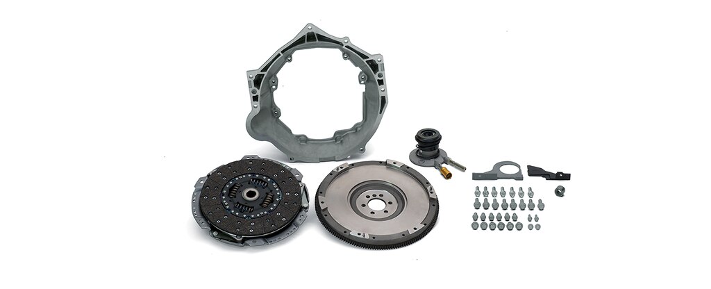 Kit de instalación de transmisión TREMEC T56 Super Magnum Chevrolet Performance para motores LS con brida de 6 pernos, núm. de parte 19301625