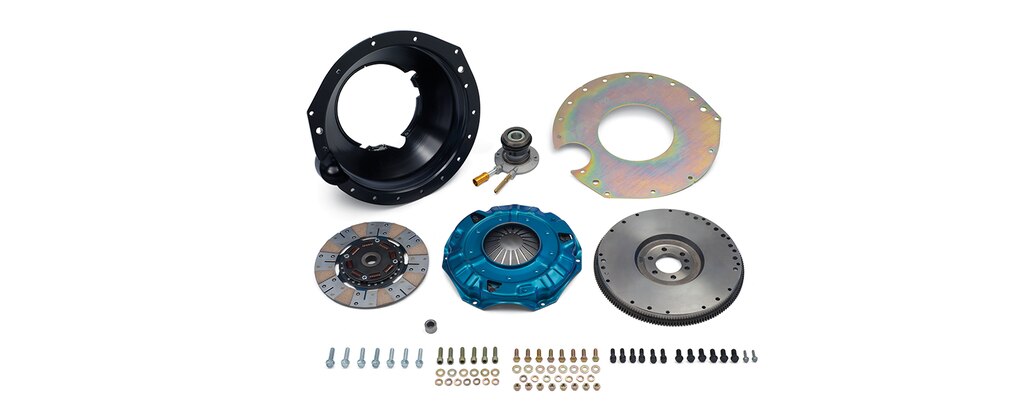 Kit de instalación de transmisión TREMEC T56 Super Magnum Chevrolet Performance para motores 454 y 502 de bloque grande, núm. de parte 19329901