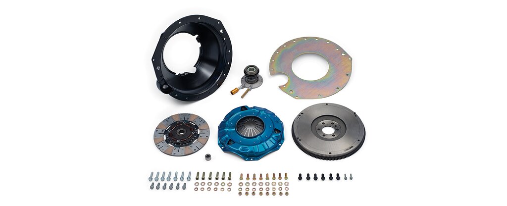 Kit de instalación de transmisión TREMEC T56 Super Magnum Chevrolet Performance para motores 427 y 572 de bloque grande, núm. de parte 19329902