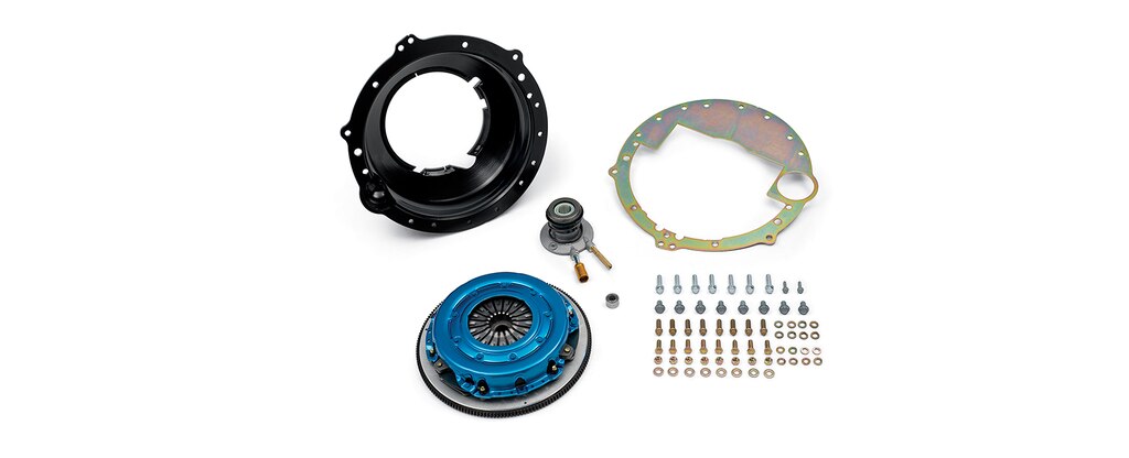 Kit de instalación de transmisión TREMEC T56 Super Magnum Chevrolet Performance para motores LS y LT con brida de 8 perno, núm. de parte 19329912