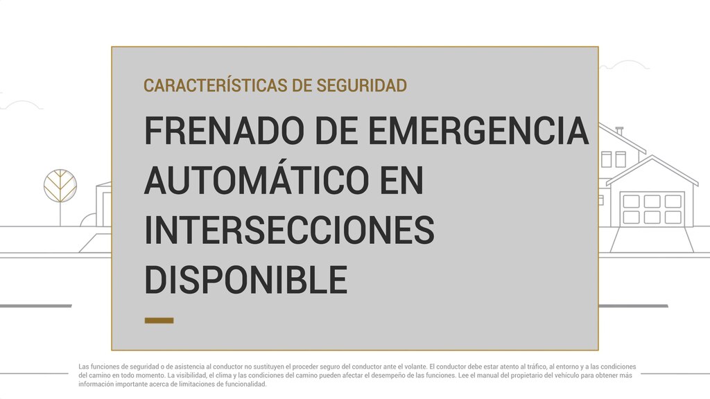 frenado de emergencia automático en intersecciones disponible