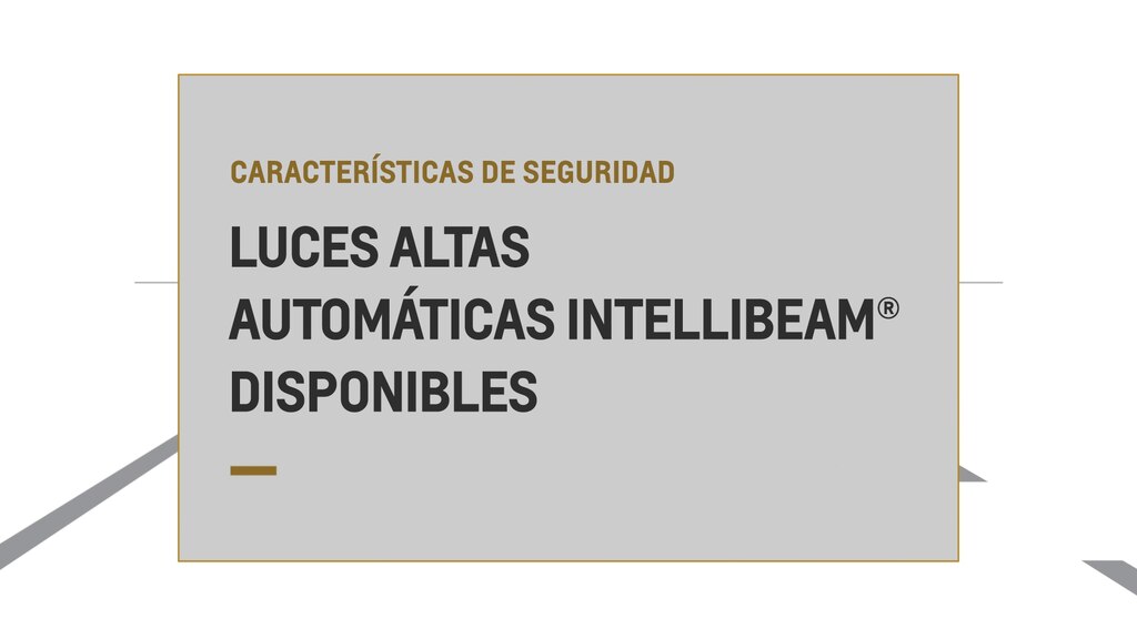 luces altas automáticas IntelliBeam disponibles