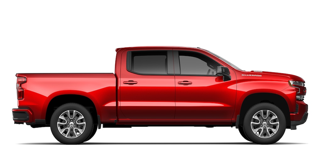 Toma de perfil de la pickup diesel Silverado 2021