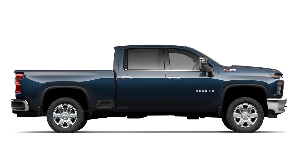 Toma de perfil de la pickup diesel Silverado 2021 para carga pesada
