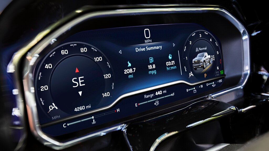 Silverado 1500 2022: Centro de información al conductor de 12 pulgadas