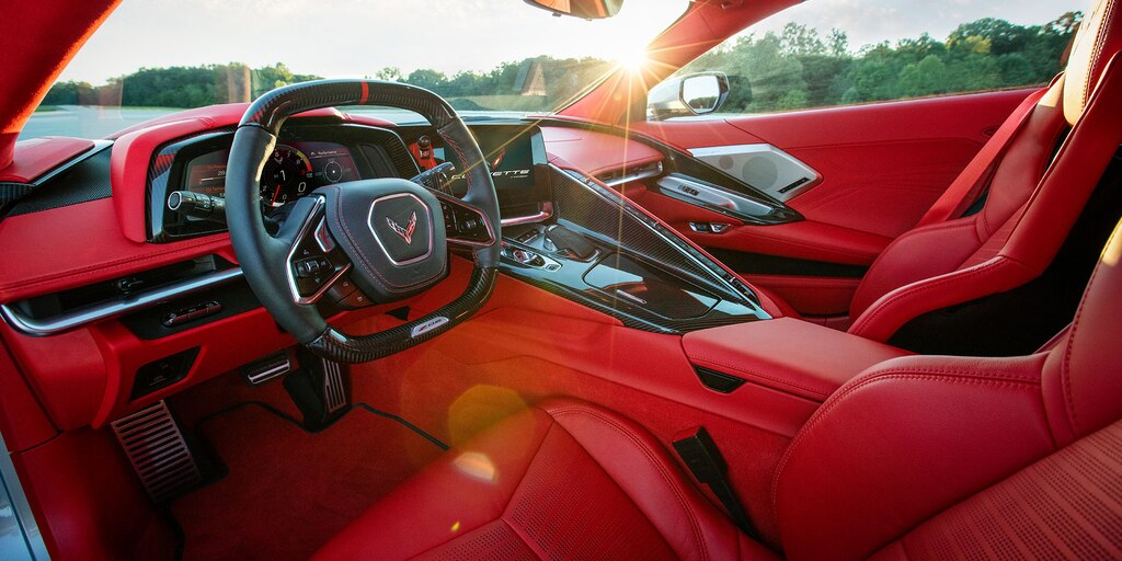 Asset Matrix de Chevrolet Corvette Z06 2023 - Vista interior de los asientos delanteros