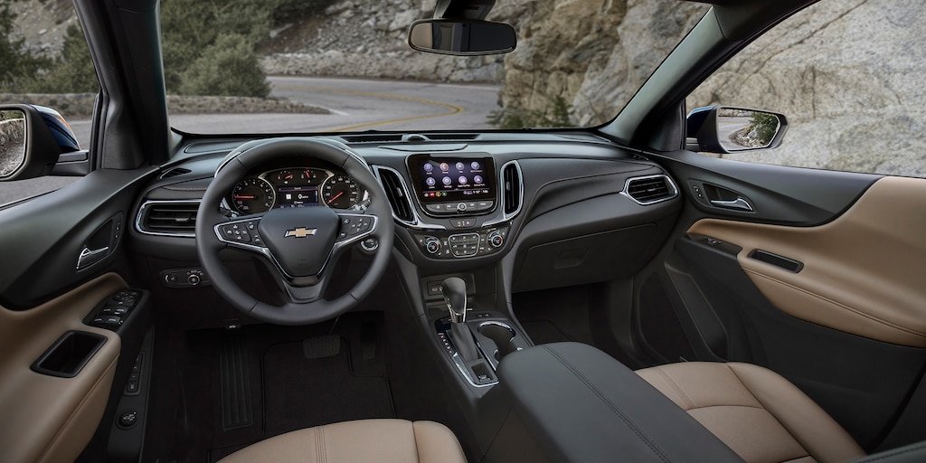 El interior del tablero magistralmente elaborado de la Chevy Equinox 2023