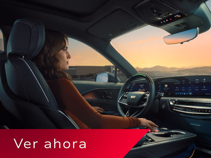 Imagen en miniatura del video que muestra el interior de Cadillac LYRIQ 2027 con un techo de vidrio panorámico, pantalla LED de 33" y área de asientos delanteros.