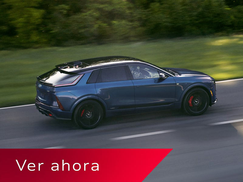 Imagen en miniatura del video que muestra una Cadillac LYRIQ 2027 Azul recorriendo un camino.