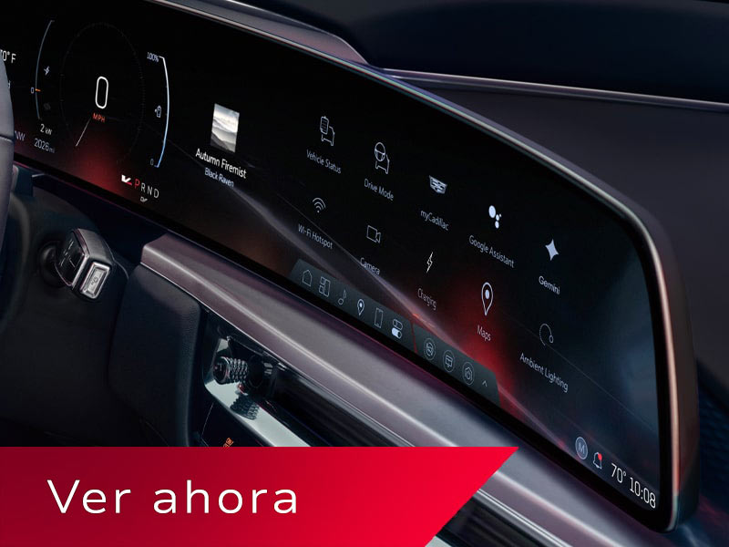 Imagen en miniatura del video que muestra el interior de Cadillac LYRIQ 2027 con pantalla LED de 33", tablero de instrumentos digital y volante.