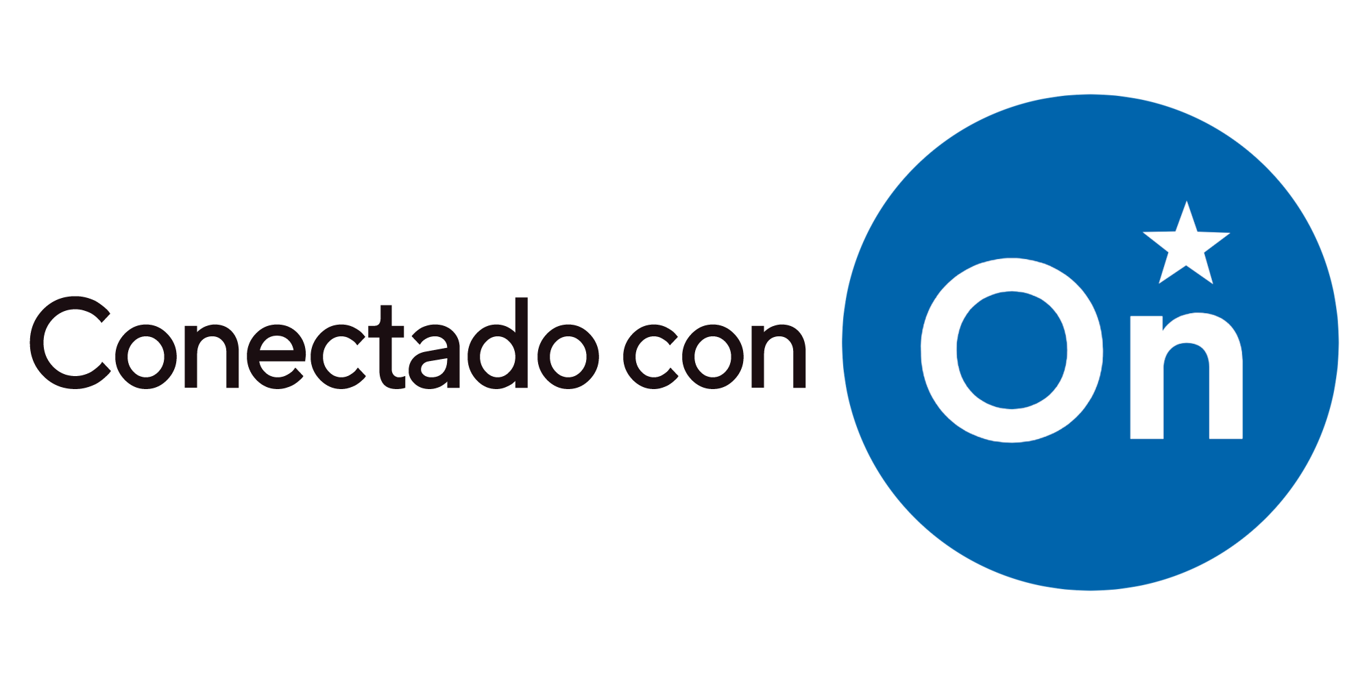 Texto de servicios conectados en color negro junto a un logotipo de Onstar azul