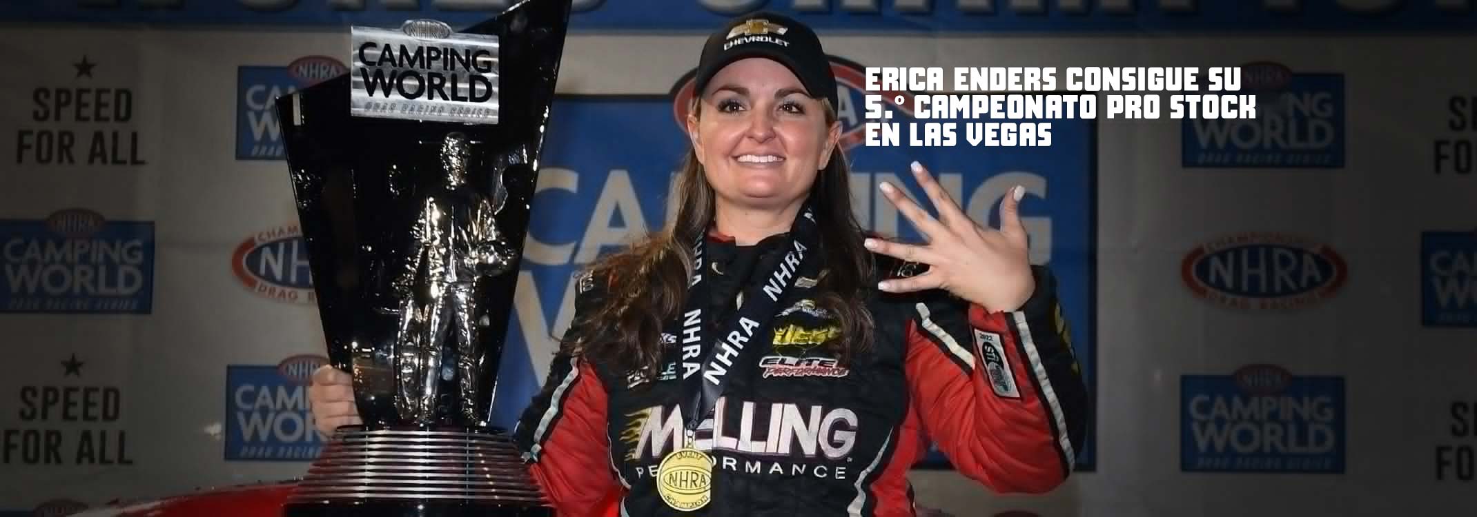 erica enders consigue su 5.º campeonato pro stock en las vegas