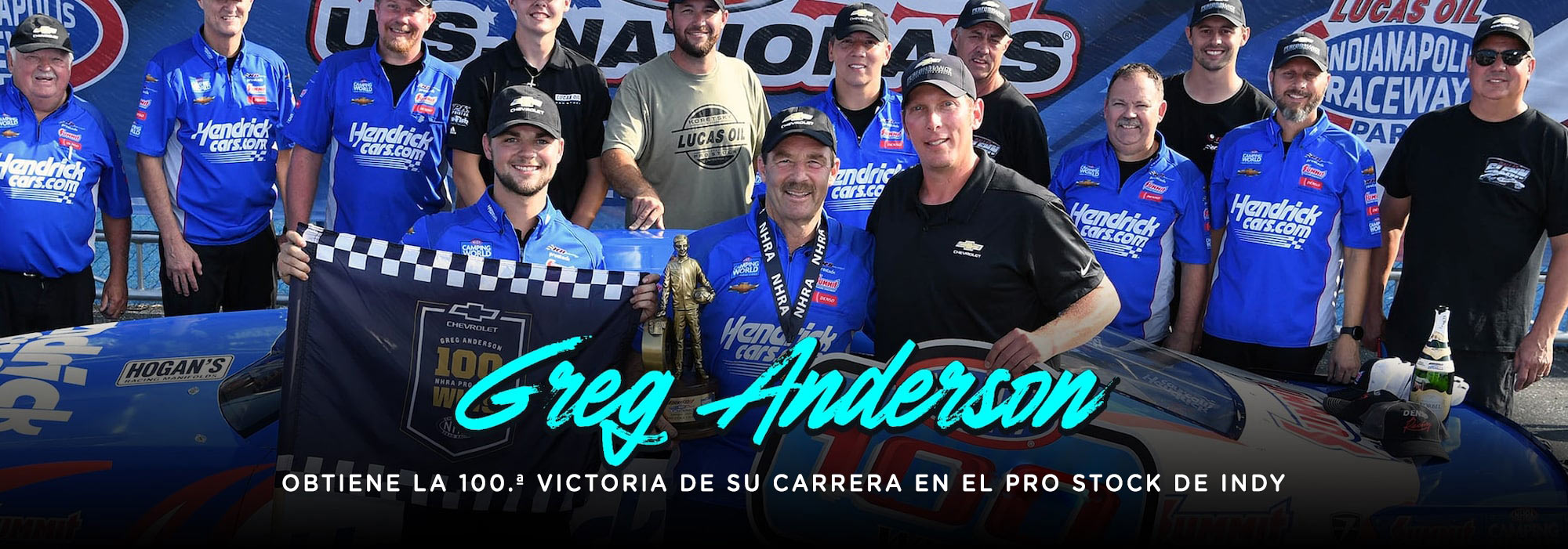 greg anderson obtiene la 100.ª victoria de su carrera en el pro stock de indy