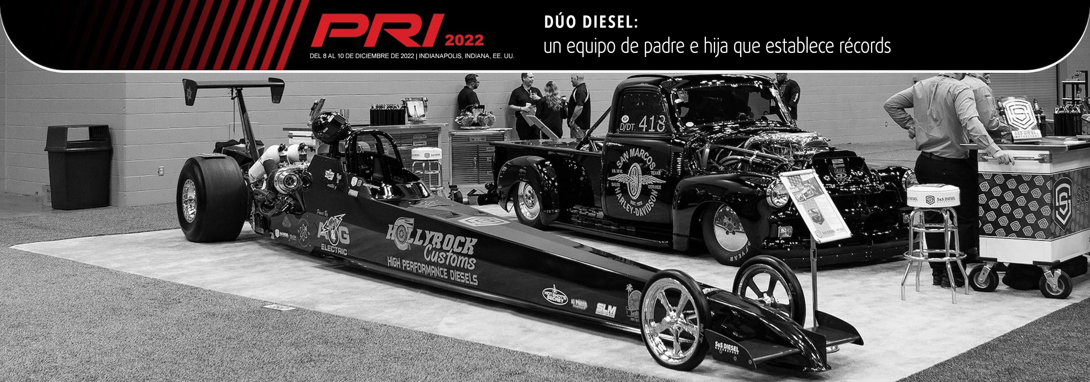 The BLOCK, Chevy, Chevrolet, Chevrolet Performance, Performance, componentes, componentes Performance, motores, carreras, automovilismo, carreras de dragsters, autos de carreras, Dragster, Pro Dragster, Diesel Dragster, Mike Graves, Mattie Graves, Duramax, Duramax Diesel, Duramax Diesel Engine, motor 6.6L Duramax, GM, General Motors, LML, motor LML, GM LML Block, HollyRock Customs, S&S Diesel Motorsport, Outlaw Diesel Super Series, ODSS, PDRA, Frank Hawley Drag Racing School, PRI, PRI 2022, espectáculo PRI, espectáculo comercial PRI, sector de las carreras de desempeño, Indianapolis Convention Center, Indianápolis, Indiana, IN