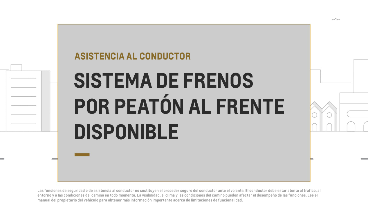 sistema de frenos por peatón al frente