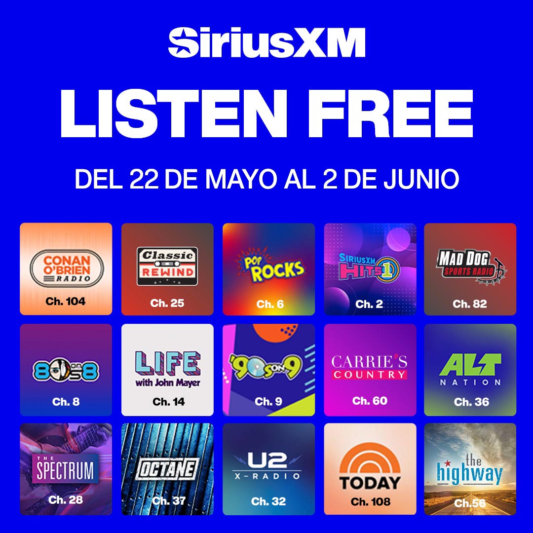 Oferta de escucha gratuita de Sirius XM