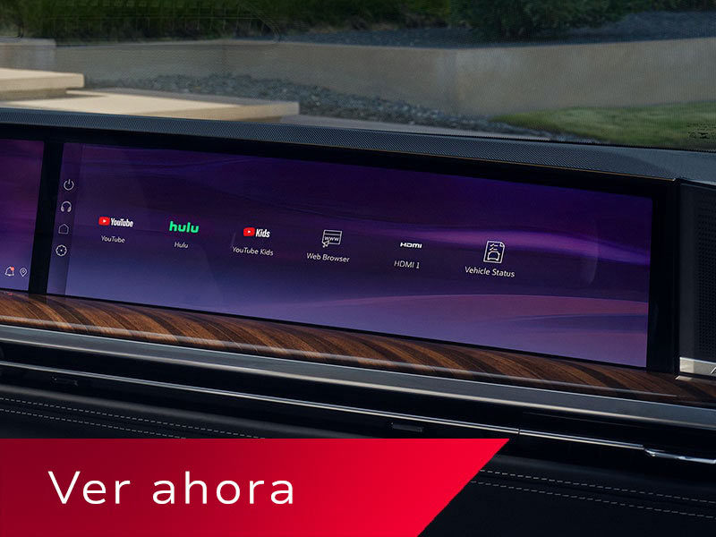 Vista en primer plano de la pantalla de Cadillac Escalade y las opciones de aplicaciones